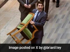 Chair In Hand, Tongue Sticking Out: Justin Trudeau's Parliament Exit Is Viral