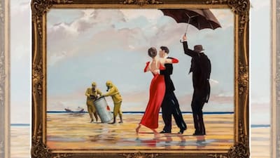 【絵画】【美品】【値下げ交渉可】【Banksy】 Rare Banksy Painting Sells For $5.5 Million At London Auction