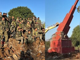 Bulldozer Action : माओवादियों का 70 फीट ऊंचा स्मारक जमींदोज, सुकमा में पांच इनामी नक्सलियों का सरेंडर