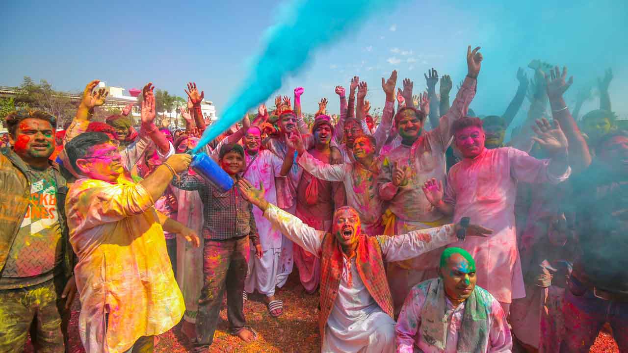 Celebrations Begin As The Festival Of Colours, Holi, Unites All