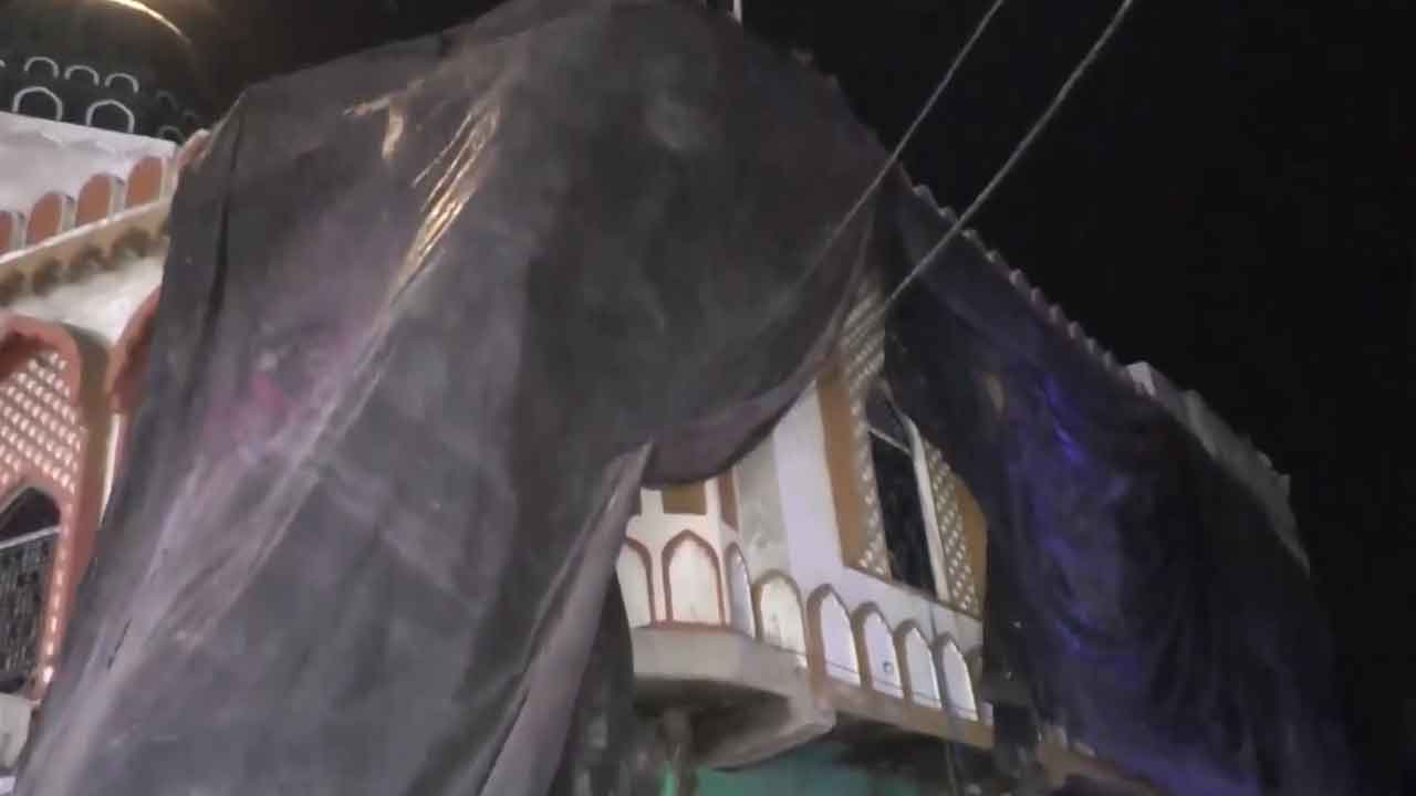 Mosques Covered With Tarpaulin Sheets Ahead Of Holi Festival As Precautionary Measure