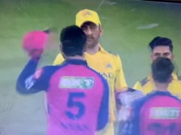 RR Players Remove Caps While Meeting MS Dhoni After IPL 2025 Match. Internet Says, "Great Gesture"