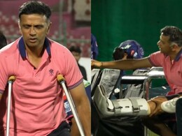 Leg In Cast But Rahul Dravid Still Arrives For Rajasthan Royals IPL 2025 Camp On Crutches. Internet Reacts