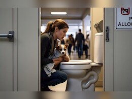 विमान में चढ़ने की नहीं मिली इजाज़त, महिला ने कुत्ते को हवाई अड्डे के शौचालय में डुबोकर मार डाला