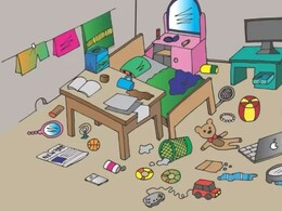 इस कमरे के बिखरे सामान में कहीं एक मकड़ी छिपी है, क्या आप 7 सेकंड में ढूंढ सकते हैं?