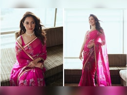 Tamannaah Bhatia Looks Ethereally Ethnic Chic In A Beautiful Pink Floral <i>Saree</i>