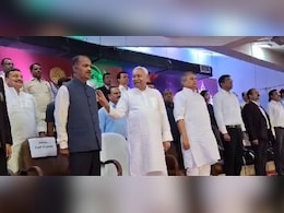 National Anthem Plays, Nitish Kumar Talks, Laughs, Fidgets At Sports Meet National Anthem Plays, Nitish Kumar Talks, Laughs, Fidgets At Sports Meet