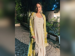 Sonakshi Sinha Exudes Glam In An Ivory-Coloured <i>Chikankari Kurta</i> Set