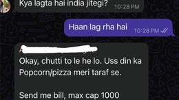 Woman Gets Day Off & Free Pizza For India vs New Zealand Final, Says "My Manager Is The Best!"