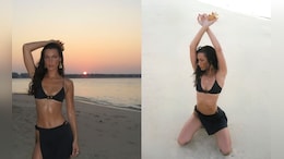 Bella Hadid Sports A Chic Black Swim Set For Her Stylish Beach Day