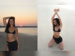 Bella Hadid Sports A Chic Black Swim Set For Her Stylish Beach Day