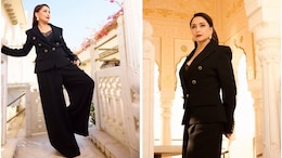 Madhuri Dixit Exudes "Regal Vibes" In A Black Pantsuit
