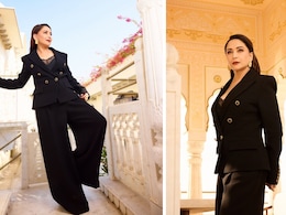 Madhuri Dixit Exudes "Regal Vibes" In A Black Pantsuit Madhuri Dixit Exudes "Regal Vibes" In A Black Pantsuit