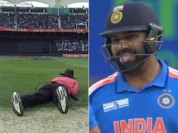 Umpire Runs For Cover To Avoid Rohit Sharma's Shot. Batter's Reaction Goes Viral - Watch Umpire Runs For Cover To Avoid Rohit Sharma's Shot. Batter's Reaction Goes Viral - Watch