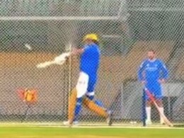 Watch: MS Dhoni Nails A Six In CSK Practice, Sound Off The Bat Leaves Fans In Awe