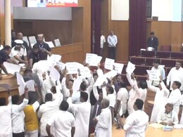 BJP vs Opposition At Odisha Assembly Over "Disrespect" To Biju Patnaik BJP vs Opposition At Odisha Assembly Over "Disrespect" To Biju Patnaik