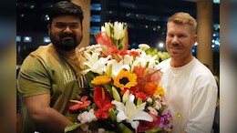 Australian Cricketer David Warner Arrives In Hyderabad Ahead Of <i>Robinhood</i> Trailer Launch
