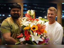 Australian Cricketer David Warner Arrives In Hyderabad Ahead Of <i>Robinhood</i> Trailer Launch Australian Cricketer David Warner Arrives In Hyderabad Ahead Of <i>Robinhood</i> Trailer Launch