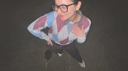 Hania Aamir Aces Street Style Fashion In Multicoloured Jumper And Pants