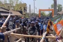 BJP Team Stopped From Visiting Clash-Hit Mothabari In West Bengal BJP Team Stopped From Visiting Clash-Hit Mothabari In West Bengal