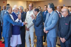 PM Modi Receives Traditional 'Geet Gawai' Welcome During His 2-Day Mauritius Visit PM Modi Receives Traditional 'Geet Gawai' Welcome During His 2-Day Mauritius Visit
