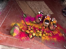 Sangli News : काळ्या बाहुल्या, बकऱ्यांचं मुंडकं-पाय; दार उघडल्यानंतर समोरील दृश्य पाहून महिला हादरली