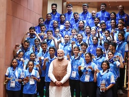 PM Narendra Modi Meets Special Olympics World Winter Games Contingent In Parliament PM Narendra Modi Meets Special Olympics World Winter Games Contingent In Parliament