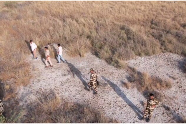 ड्रोन से सर्च ऑपरेशन में नजर नहीं आया तेंदुआ.