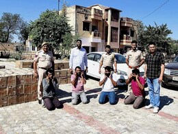 ड्राई स्टेट गुजरात जा रही करोड़ों की शराब जब्त, लग्जरी कारों से तस्करी करने वाले 4 गिरफ्तार