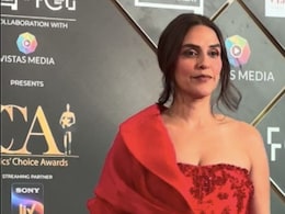 Neha Dhupia Makes A Style-Case In A Shimmery Red Gown