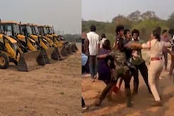 Tensions Rise At Hyderabad University As Students Protest Bulldozer Operations Near Campus Tensions Rise At Hyderabad University As Students Protest Bulldozer Operations Near Campus