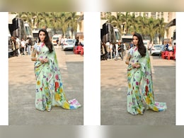 Nora Fatehi Looks Like An Ethnic Vision In A Colourful Floral <i>Saree</i>