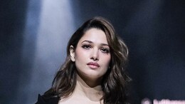 Tamannaah Bhatia Dazzles In A Bejewelled Corset Look By Falguni Shane Peacock Outfit At The Lakme Fashion Week