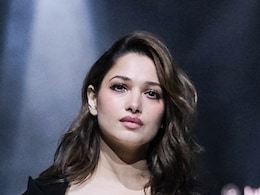 Tamannaah Bhatia Dazzles In A Bejewelled Corset Look By Falguni Shane Peacock Outfit At The Lakme Fashion Week