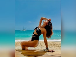 A Black Cutout Swimsuit Has Tridha Choudhury Summer-Ready