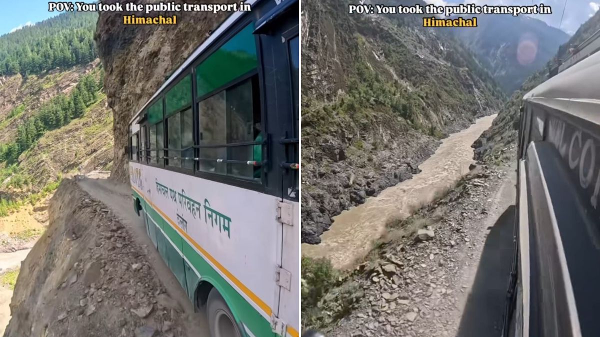 Video Of Bus Journey In Himachal Goes Viral, Internet Says "Riding On Edge Of Your Lives"