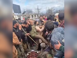 Video Shows J&K Police Officer Kicking Woman Protester, Probe Ordered