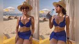Sanya Malhotra Sets The Temperature Soaring In A Chic Blue Swim Set