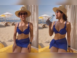 Sanya Malhotra Sets The Temperature Soaring In A Chic Blue Swim Set Sanya Malhotra Sets The Temperature Soaring In A Chic Blue Swim Set