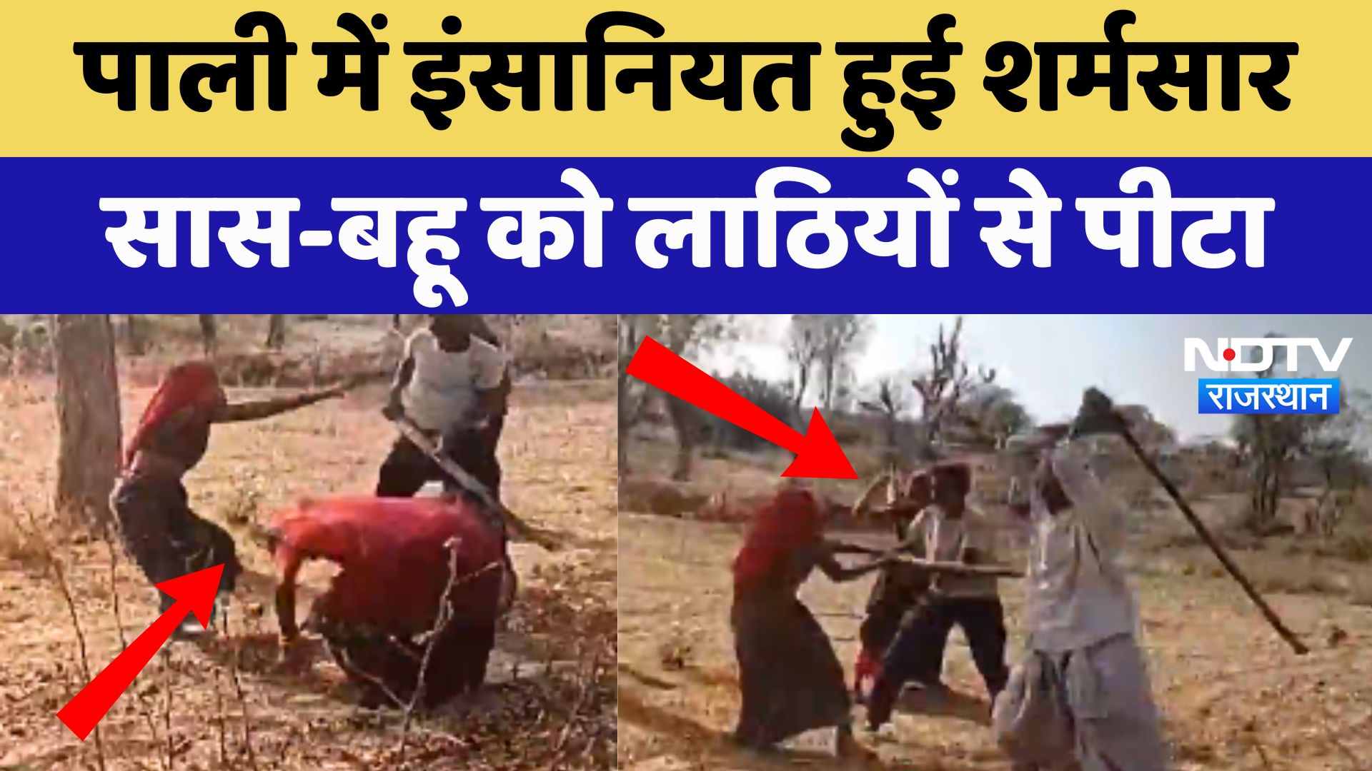 Pali Crime News: पाली में इंसानियत हुई शर्मसार, सास-बहू को लाठियों से पीटा