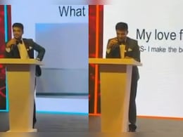 जब शादी की कसमों को मिला PPT का तड़का, दूल्हे ने प्री-वेडिंग स्पीच में बनाई मज़ेदार प्रेजेंटेशन, वीडियो वायरल जब शादी की कसमों को मिला PPT का तड़का, दूल्हे ने प्री-वेडिंग स्पीच में बनाई मज़ेदार प्रेजेंटेशन, वीडियो वायरल