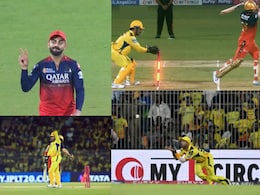 कोहली की मस्ती, धोनी की महज 0.10 सेकेंड की स्टंपिंग... यहां देखें CSK के साथ RCB के मुकाबले का वो खास पल कोहली की मस्ती, धोनी की महज 0.10 सेकेंड की स्टंपिंग... यहां देखें CSK के साथ RCB के मुकाबले का वो खास पल