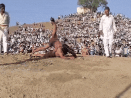 सवाई माधोपुर में कुश्ती मैच देखने के लिए लोगों में दिखा गजब का जुनून, भारी भीड़ के चलते पहाड़ी बनी 'स्टेडियम' सवाई माधोपुर में कुश्ती मैच देखने के लिए लोगों में दिखा गजब का जुनून, भारी भीड़ के चलते पहाड़ी बनी 'स्टेडियम'