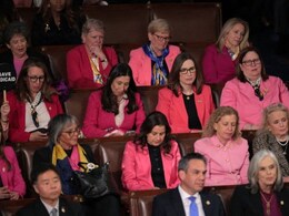 Watch: Women Democrats Wear Pink To Protest Against Trump During His Speech Watch: Women Democrats Wear Pink To Protest Against Trump During His Speech