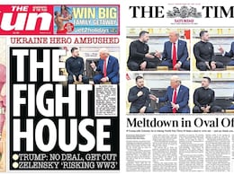 'THE FIGHT HOUSE'...  ट्रंप-जेलेस्की की लड़ाई दुनिया के अखबारों में कैसी छाई, देखिए 'THE FIGHT HOUSE'...  ट्रंप-जेलेस्की की लड़ाई दुनिया के अखबारों में कैसी छाई, देखिए