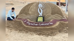 Rajasthan: जयपुर में IIFA 2025 का जश्न शुरू, पावणों का अनोखे अंदाज में स्वागत, सैंड आर्ट बनाकर लिखा 'Rajasthan Welcomes You'
