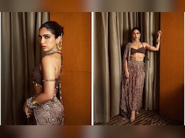 Bhumi Pednekar Looks Boho Chic In A Brown Crochet Cape Set