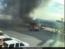 Plane Catches Fire At US Airport, Video Shows Passengers On Wing Plane Catches Fire At US Airport, Video Shows Passengers On Wing