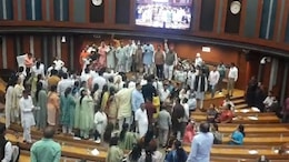 Video: AAP, BJP Councillors Shout Slogans, Climb Table At Delhi Civic Body
