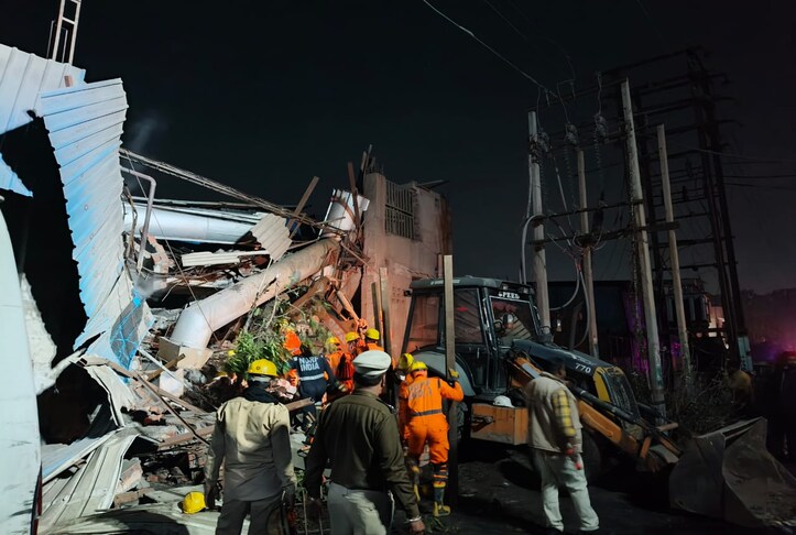 Factory Building Collapse 1 Killed, 5 Critical As Multi-Storey Factory Building Collapses In Ludhiana